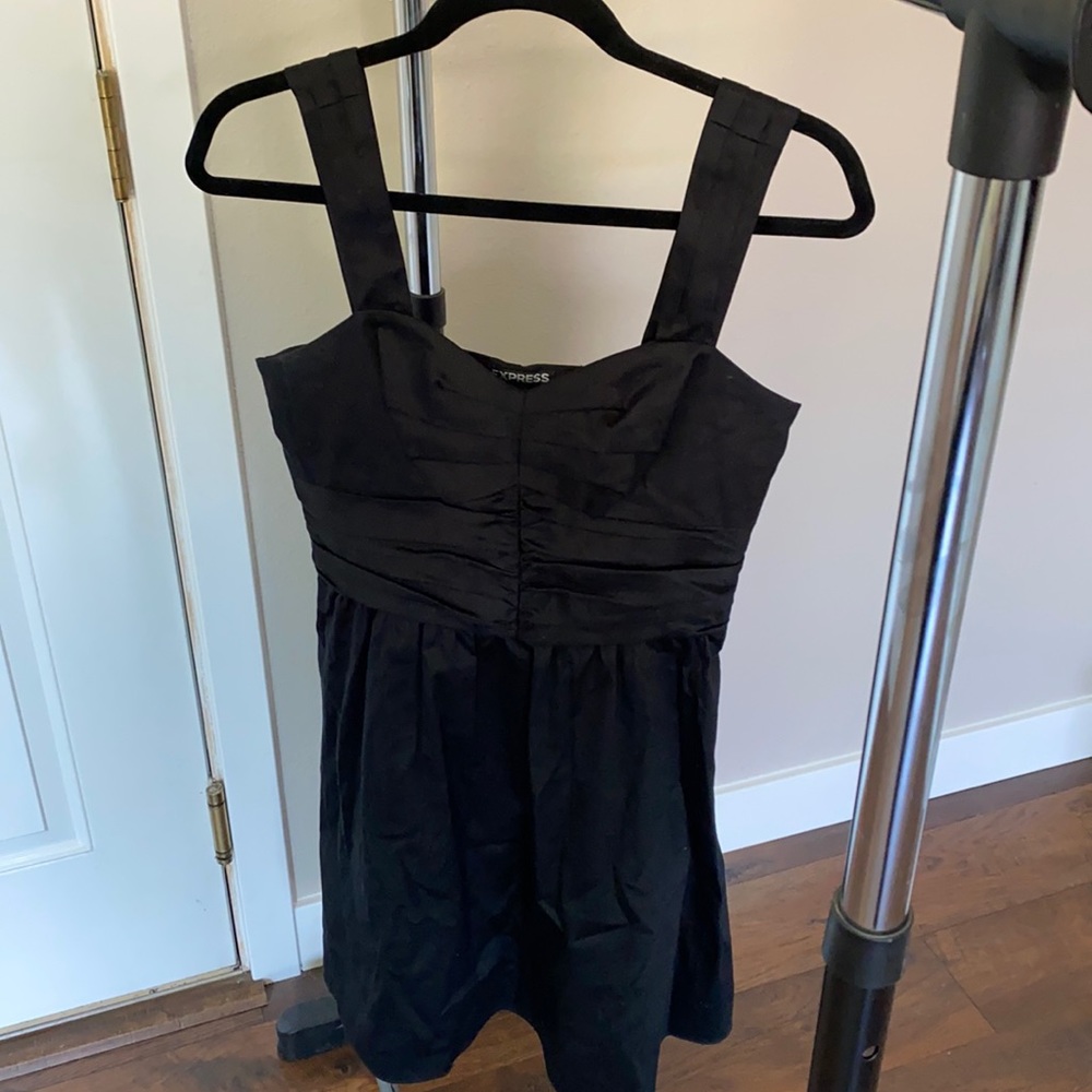 Express black dress, side zip
